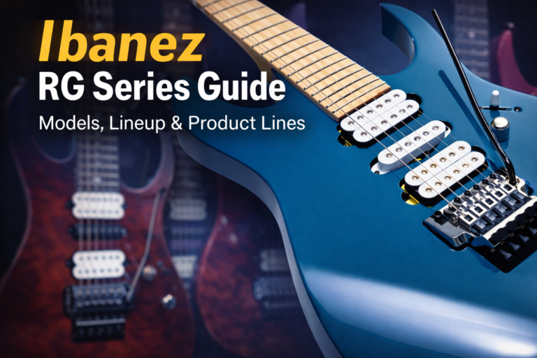 Ibanez RG series electric guitar lineup guide showing modern RG models