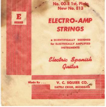 Squier Strings vintage package Electro Amp strings V C Squier Company