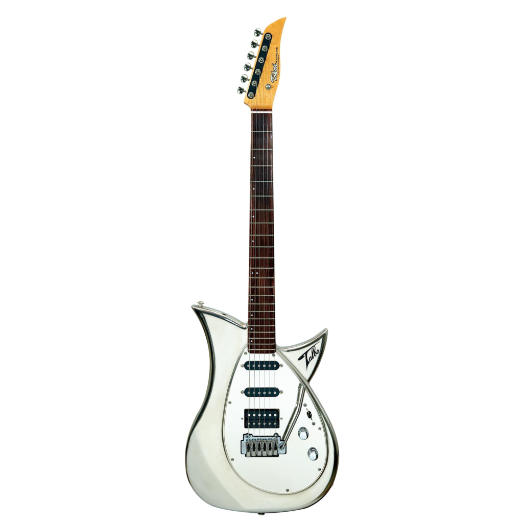 Tokai Talbo aluminum-body electric guitar in white finish front view