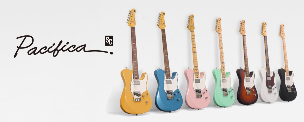 Yamaha Pacifica SC lineup showing multiple color variations
