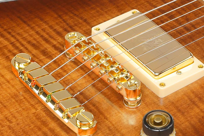 Ibanez IC420MFM Gibraltar Performer bridge and humbucker close-up