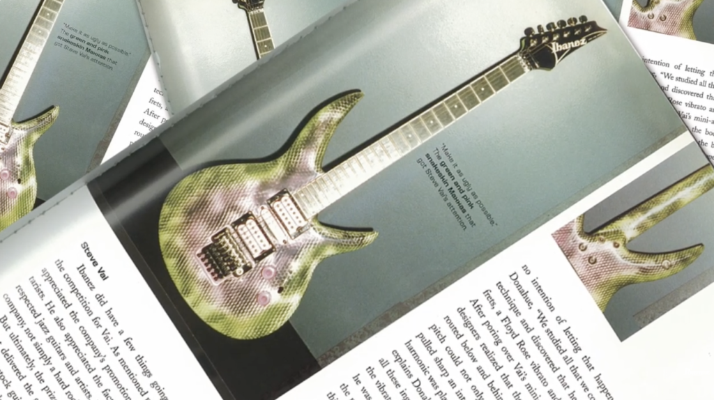 Ibanez JEM prototype guitar developed from Steve Vai’s design requirements during the Ibanez collaboration