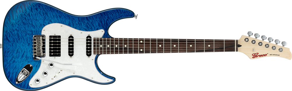 Greco WS series easy-playing electric guitar with a slim 40mm neck