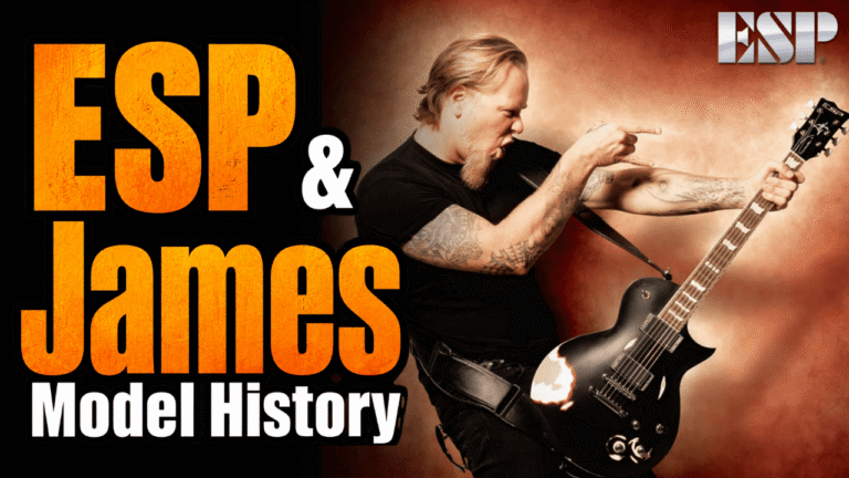 James Hetfield's ESP guitars — from the EET FUK MX-220 Explorer to the Snakebyte and Vulture signature models