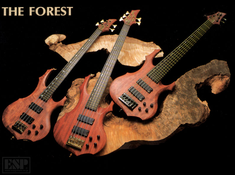 ESP FOREST electric guitar with its distinctive spiked multi-horn body design
