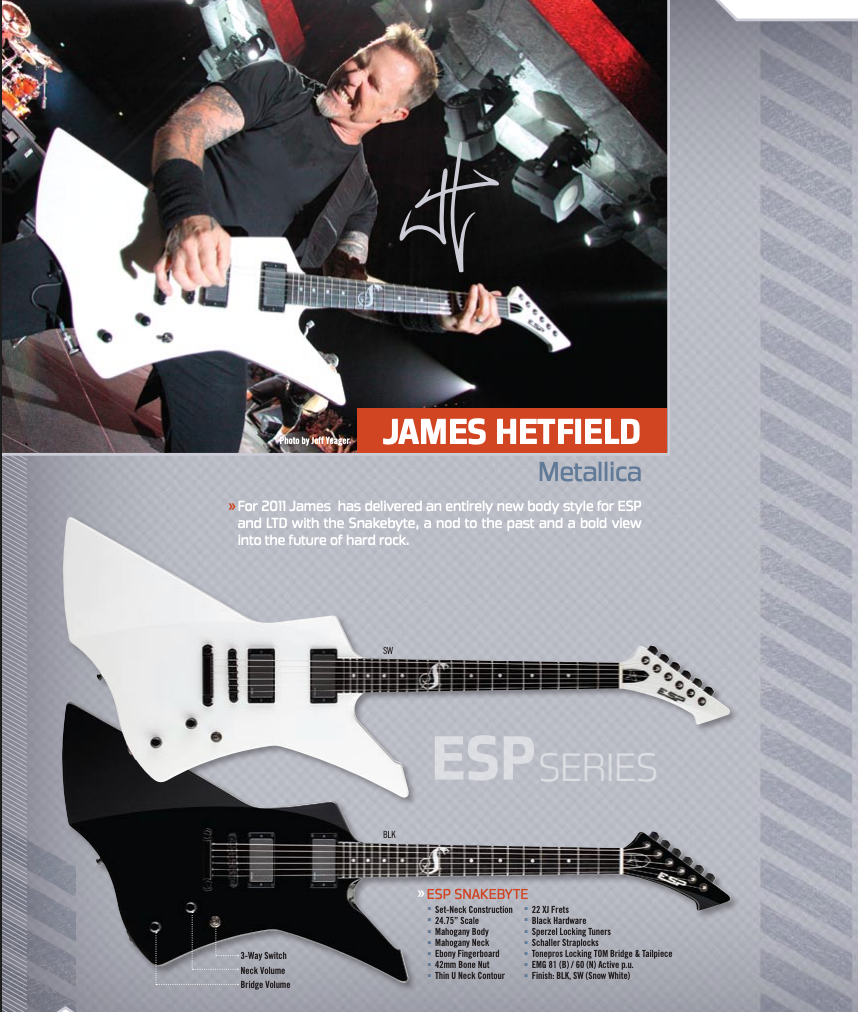 ESP James Hetfield Snakebyte signature guitar
