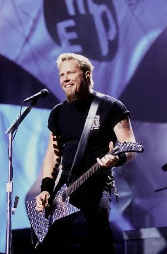 James Hetfield's 2000 ESP MX-250 Silver Diamond Plate guitar