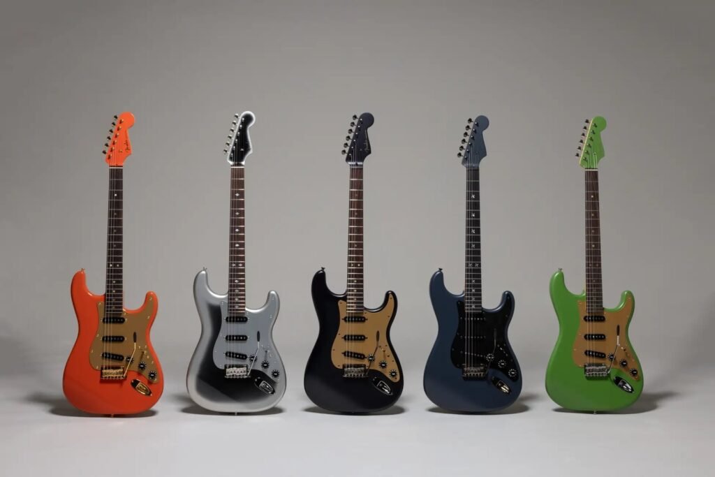 Fender Japan-Inspired Stratocaster, all five Japan-only limited models lined up
