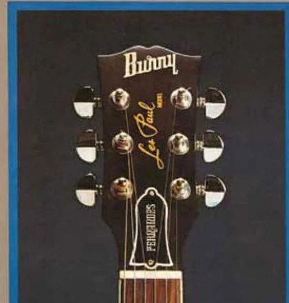 Burny Les Paul Model headstock script