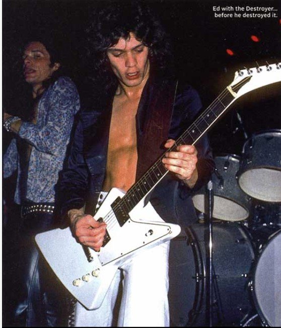 Eddie Van Halen Destroyer painted white before he cut it