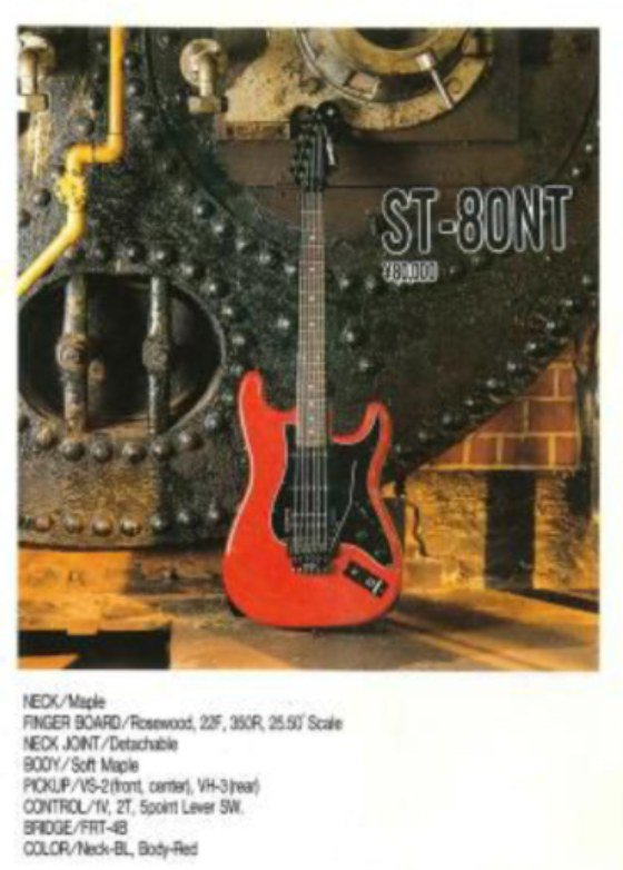 Fernandes ST-80NT with soft maple body in a catalog