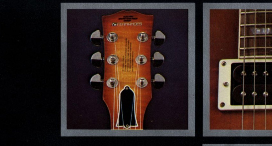 Fernandes stone logo on a 1978 Les Paul copy headstock