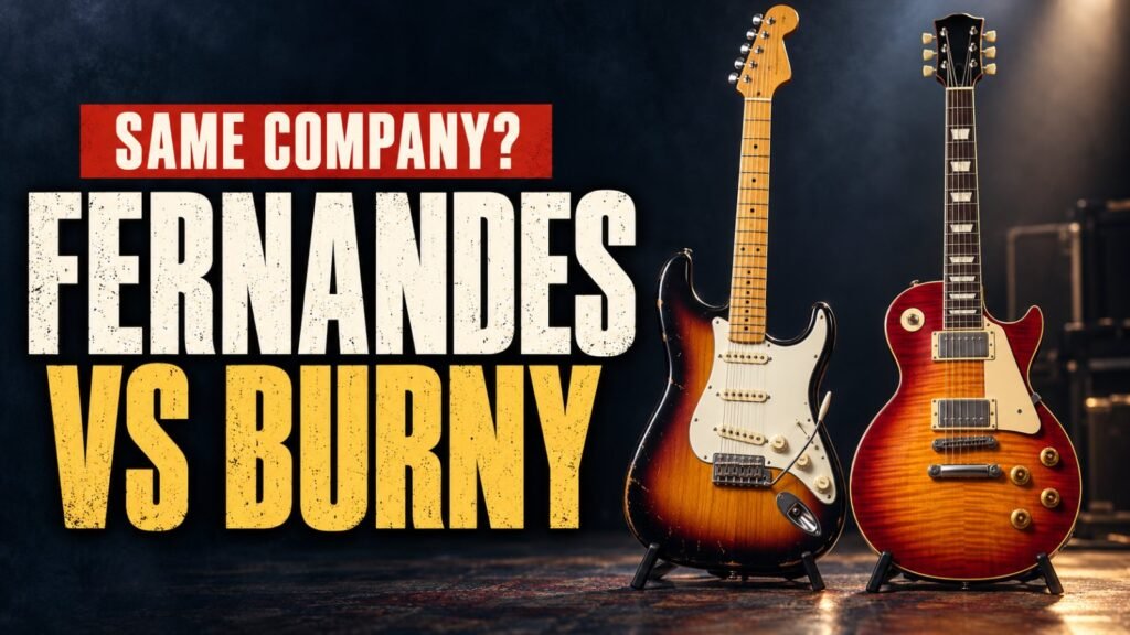 Fernandes vs Burny: Strat-style and Les Paul-style guitars side by side