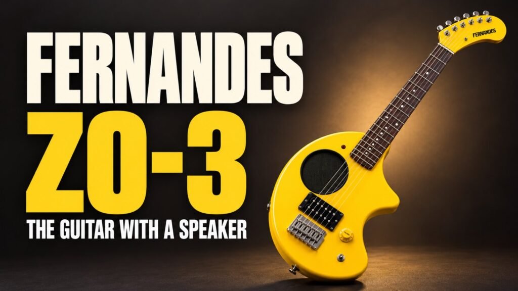 Fernandes ZO-3: the guitar with a speaker, yellow ZO-3