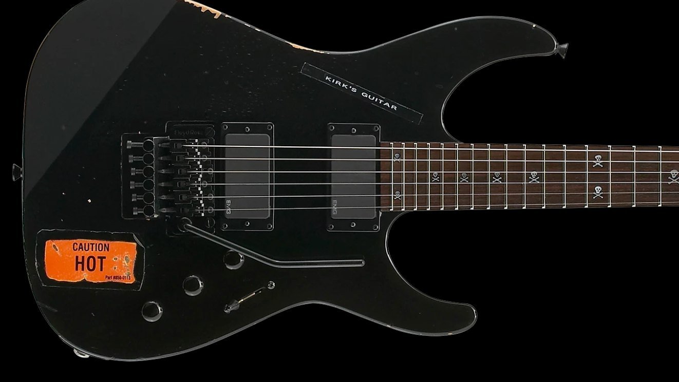 Kirk Hammett ESP Caution guitar