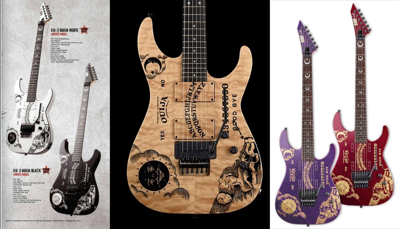 ESP Kirk Hammett Ouija color variations