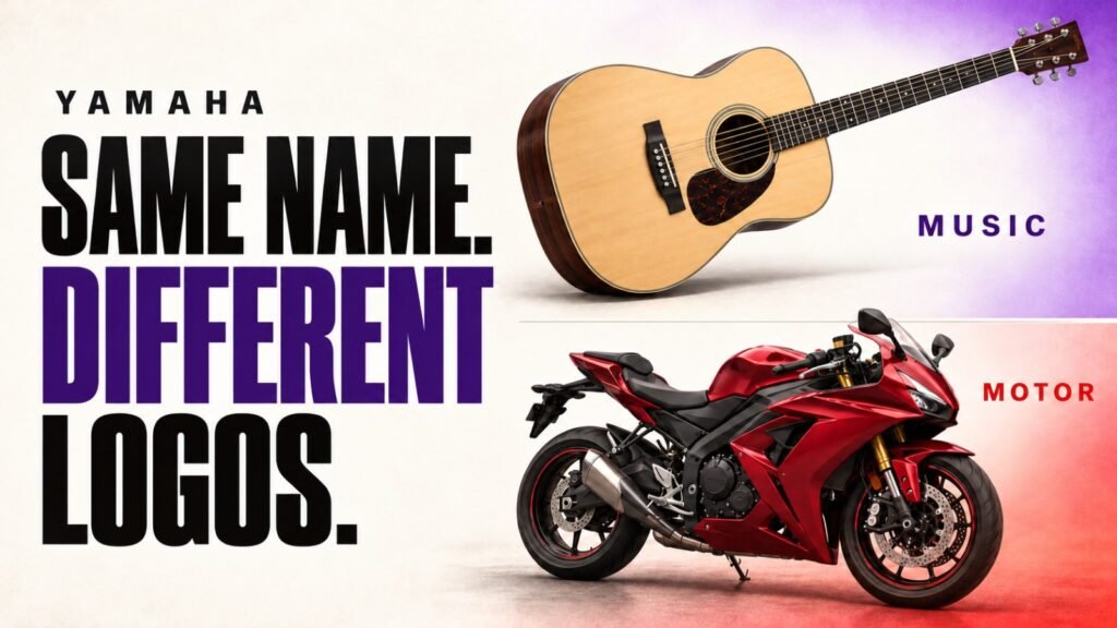 Yamaha: same name, different logos