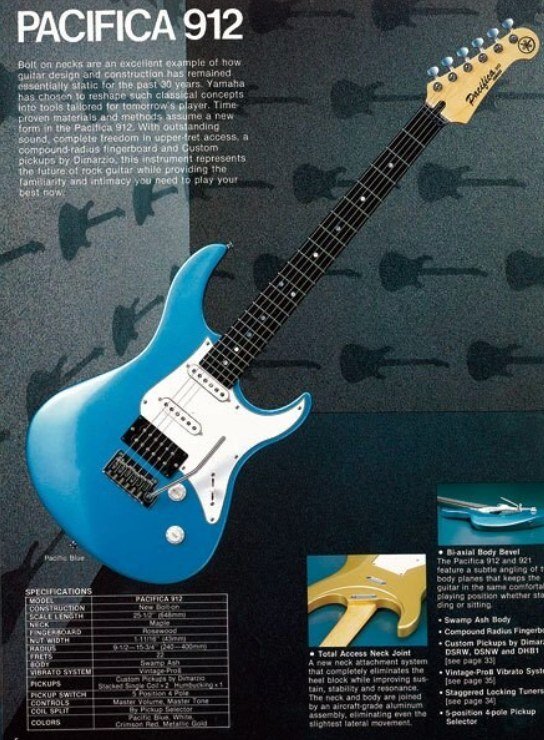 Yamaha Pacifica 912 catalog
