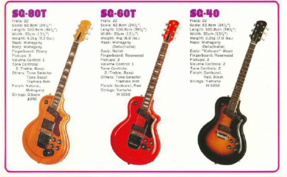 Yamaha SG-80T, SG-60T and SG-40